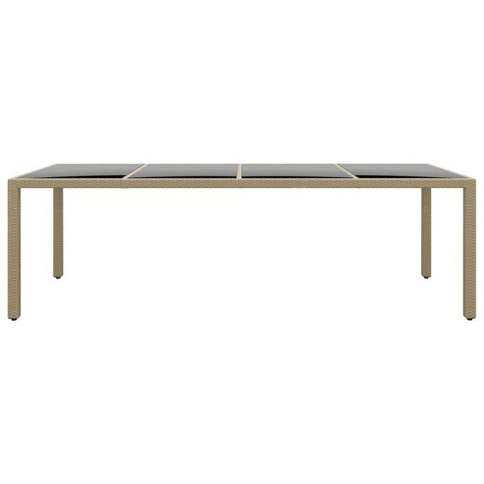 11-tlg. Garten-Essgruppe Poly Rattan Beige