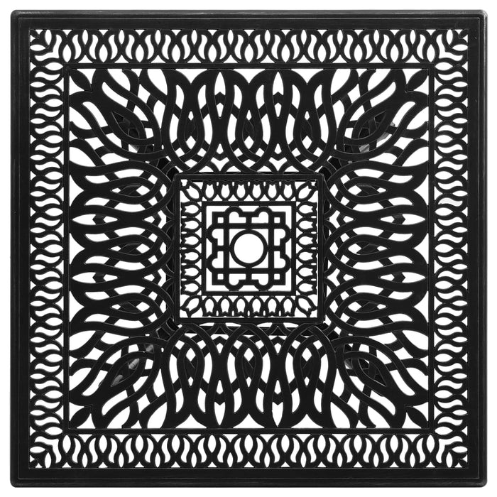 Gartentisch Schwarz 90x90x73 cm Aluminiumguss