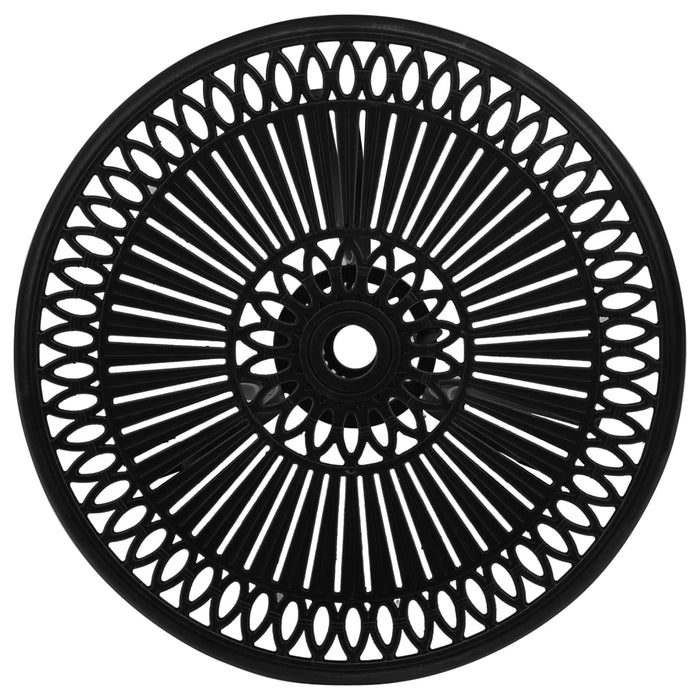 3-tlg. Bistro-Set Aluminiumguss Schwarz