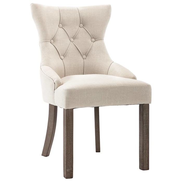 Dining room chairs 4 pcs. Beige fabric