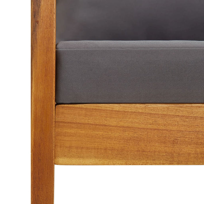 4-tlg. Garten-Lounge-Set mit Auflagen Massivholz Akazie