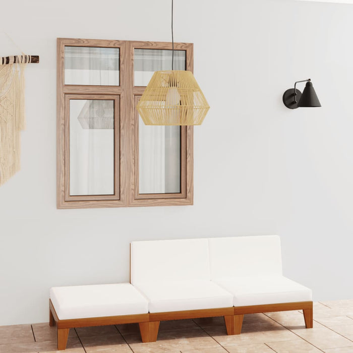 3-tlg. Garten-Lounge-Set mit Kissen Massivholz Akazie