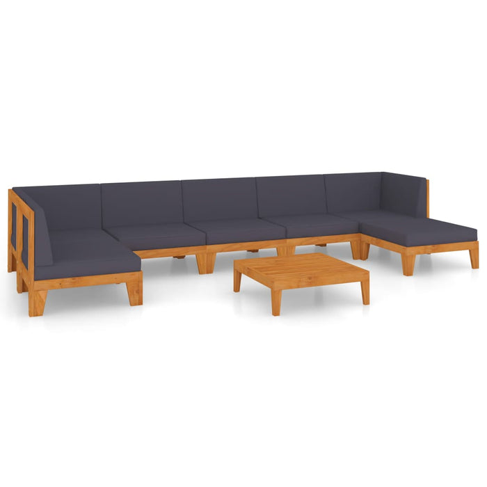 8-tlg. Garten-Lounge-Set mit Kissen Akazie Massivholz