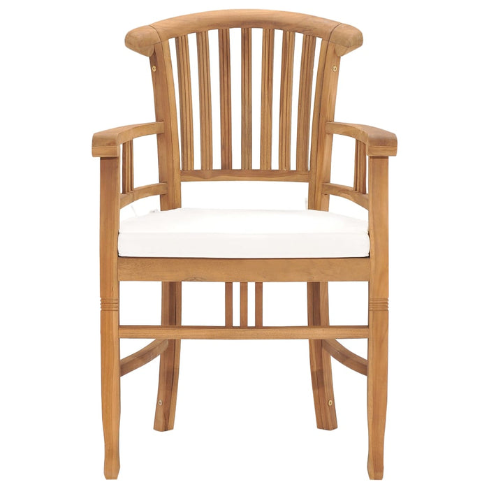 7-tlg. Garten-Essgruppe mit Kissen Massivholz Teak