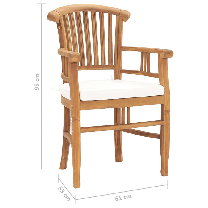 9-tlg. Garten-Essgruppe mit Kissen Massivholz Teak