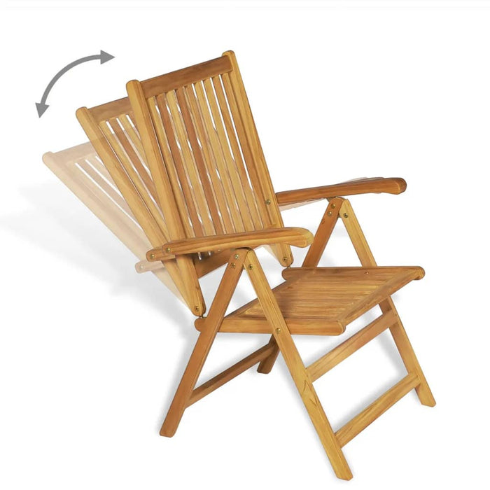 9-tlg. Garten-Essgruppe Massivholz Teak