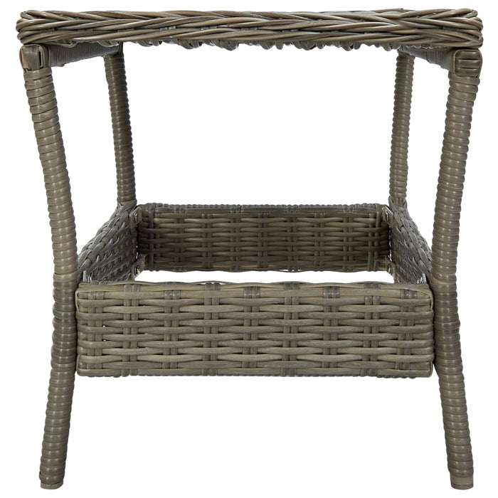 3-tlg. Garten-Lounge-Set mit Auflagen Poly Rattan Braun