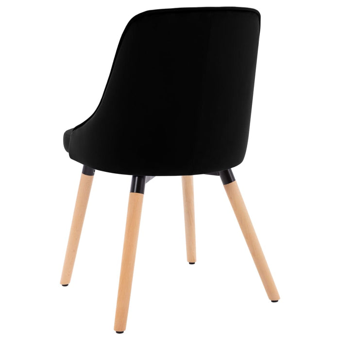 Esszimmerstühle 4 Stk. Schwarz Samt