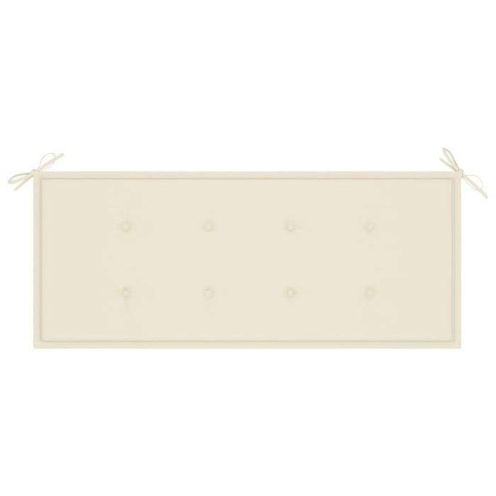 3-Sitzer-Gartenbank mit Auflage 150 cm Grau Eukalyptusholz