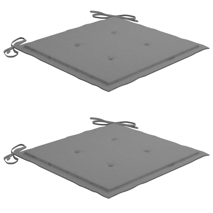 Gartenstühle mit Kissen 2 Stk. Massivholz Akazie und Stahl