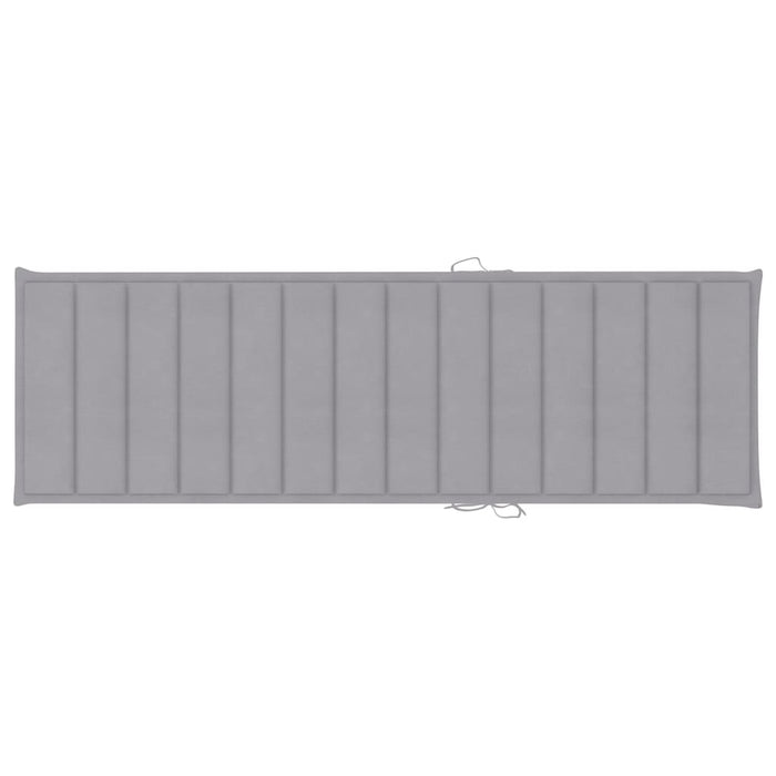 2-Personen-Sonnenliege mit Auflage Akazie Massivholz Stahl