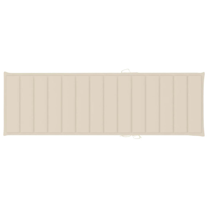 2-Personen-Sonnenliege mit Auflage Akazie Massivholz Stahl