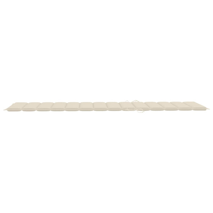 2-Personen-Sonnenliege mit Auflage Akazie Massivholz Stahl