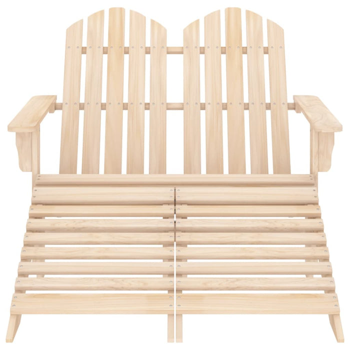 2-Sitzer Adirondack-Gartenbank mit Fußstütze Tannenholz