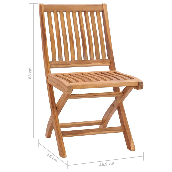 Gartenstühle 2 Stk. mit Blauen Kissen Teak Massivholz