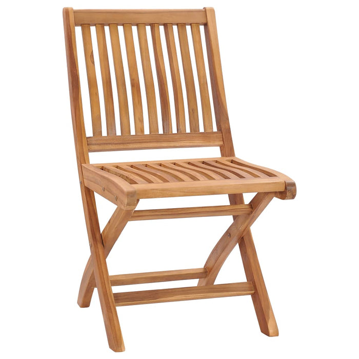 Gartenstühle 2 Stk. mit Blattmuster-Kissen Massivholz Teak