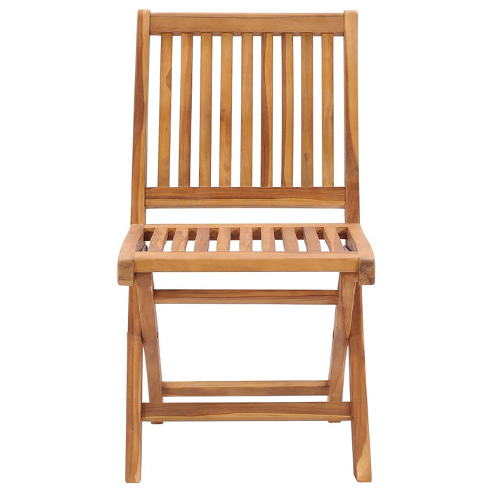 Gartenstühle 2 Stk. mit Beige Kissen Massivholz Teak