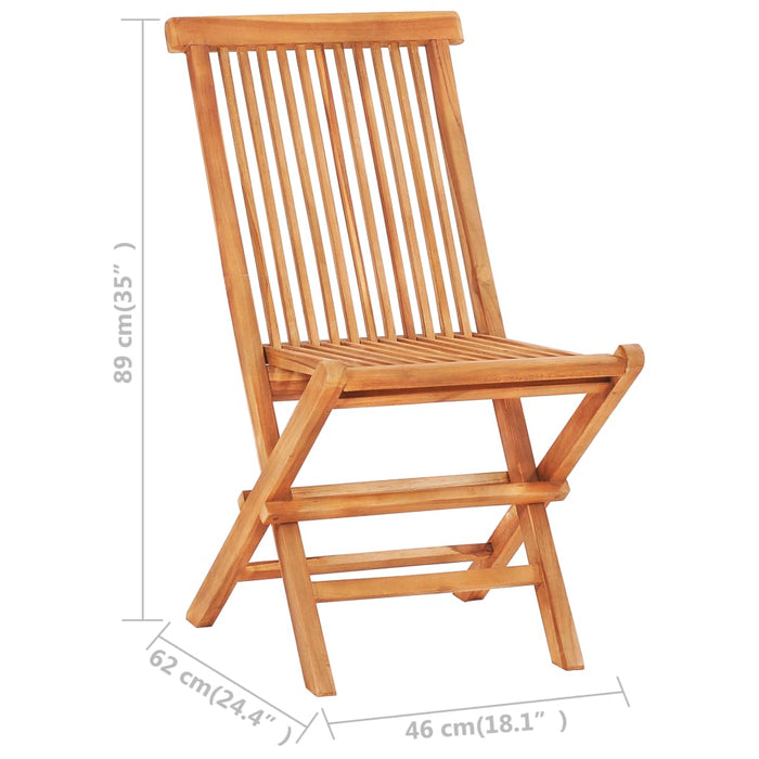 3-tlg. Bistroset mit Grauen Kissen Massivholz Teak