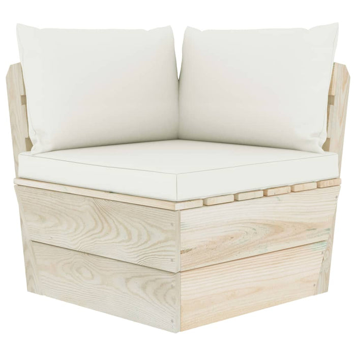 Garten-Palettensofa 2-Sitzer mit Kissen Fichtenholz