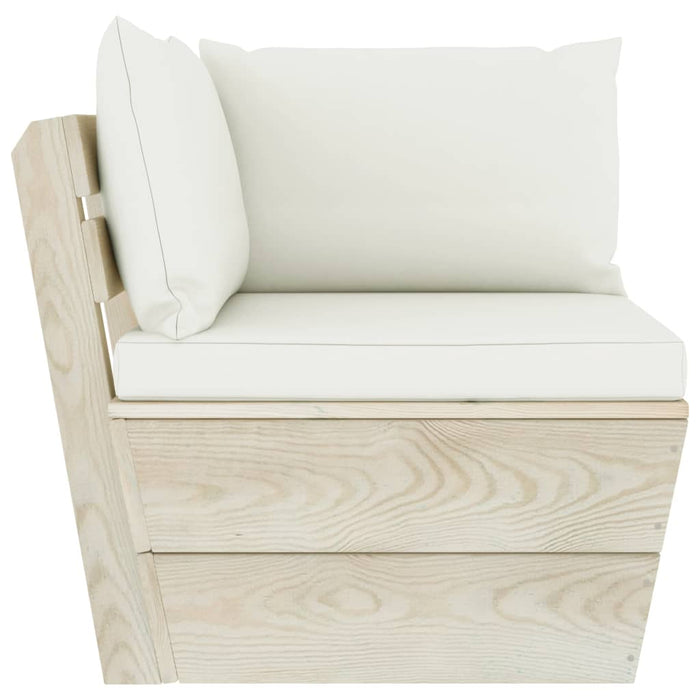 Garten-Palettensofa 2-Sitzer mit Kissen Fichtenholz