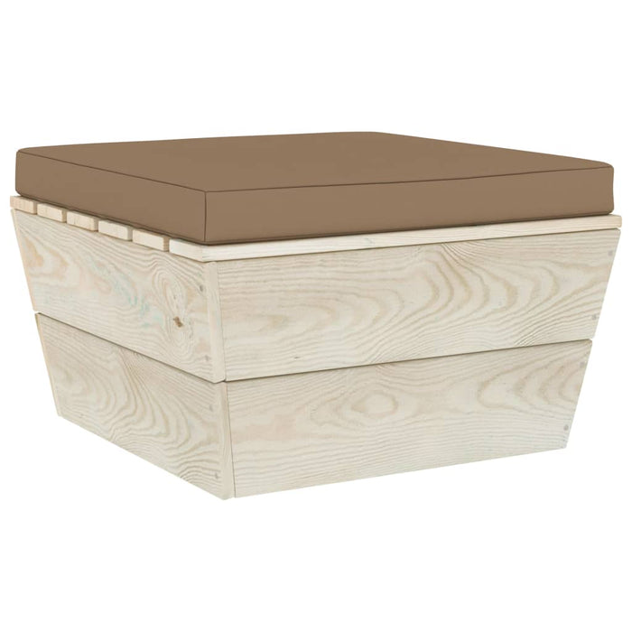 3-tlg. Garten-Sofagarnitur aus Paletten mit Kissen Fichtenholz