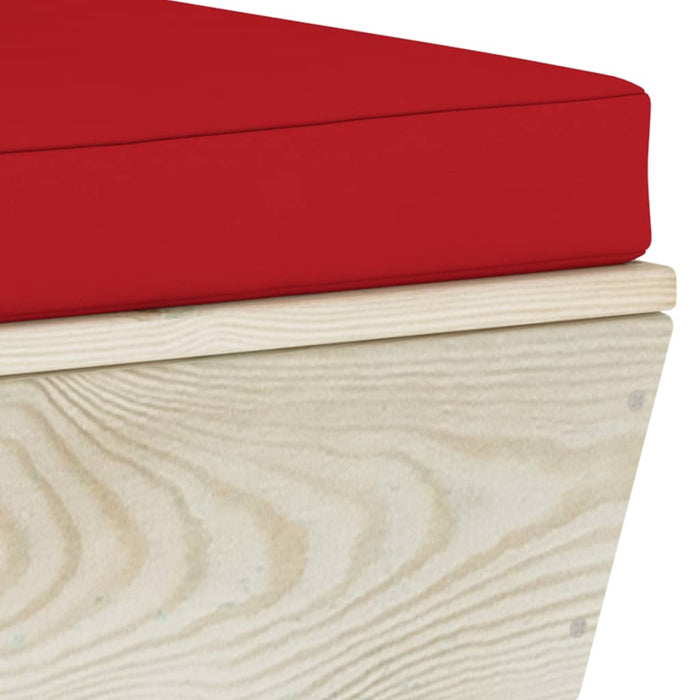 3-tlg. Garten-Sofagarnitur aus Paletten mit Kissen Fichtenholz