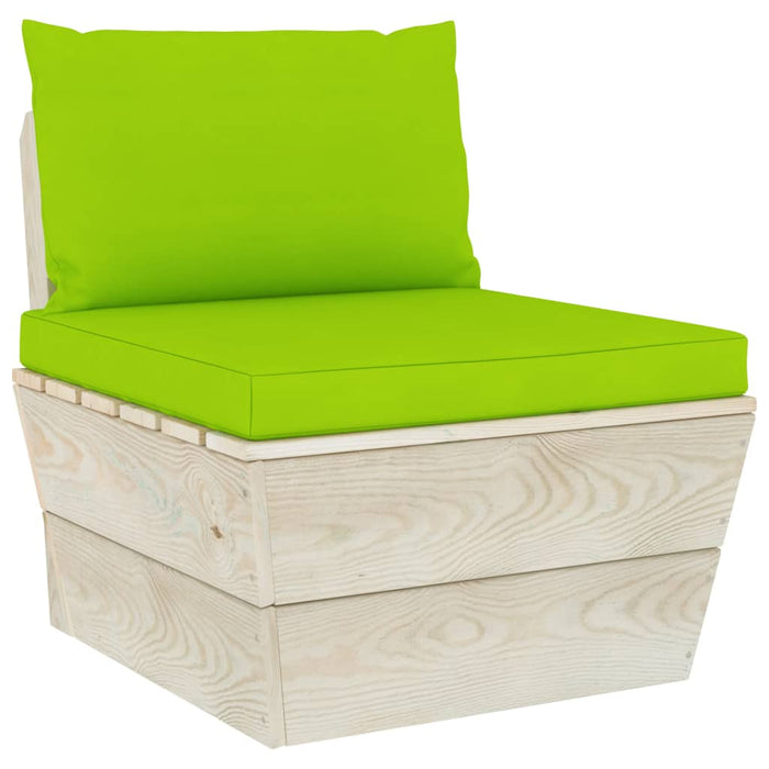 Garten-Palettensofa 4-Sitzer mit Kissen Fichtenholz