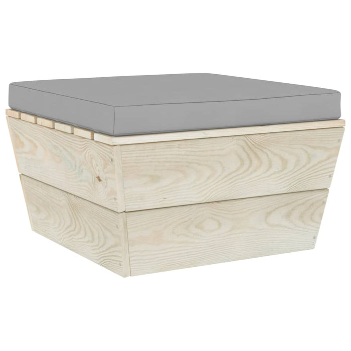 6-tlg. Garten-Sofagarnitur aus Paletten mit Kissen Fichtenholz