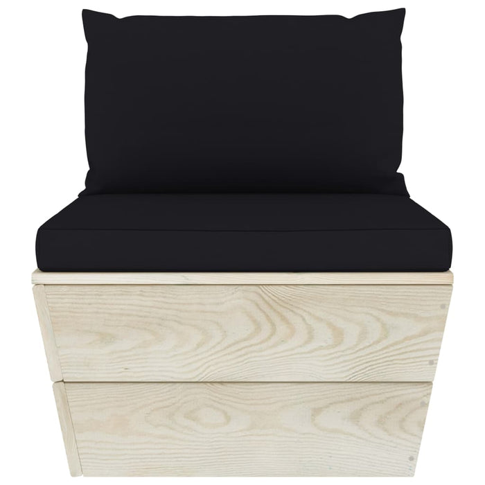 8-tlg. Garten-Sofagarnitur aus Paletten mit Kissen Fichtenholz