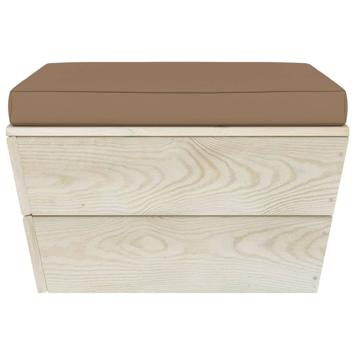 9-tlg. Garten-Sofagarnitur aus Paletten mit Kissen Fichtenholz