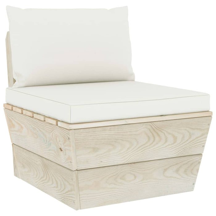 11-tlg. Garten-Sofagarnitur aus Paletten mit Kissen Fichtenholz