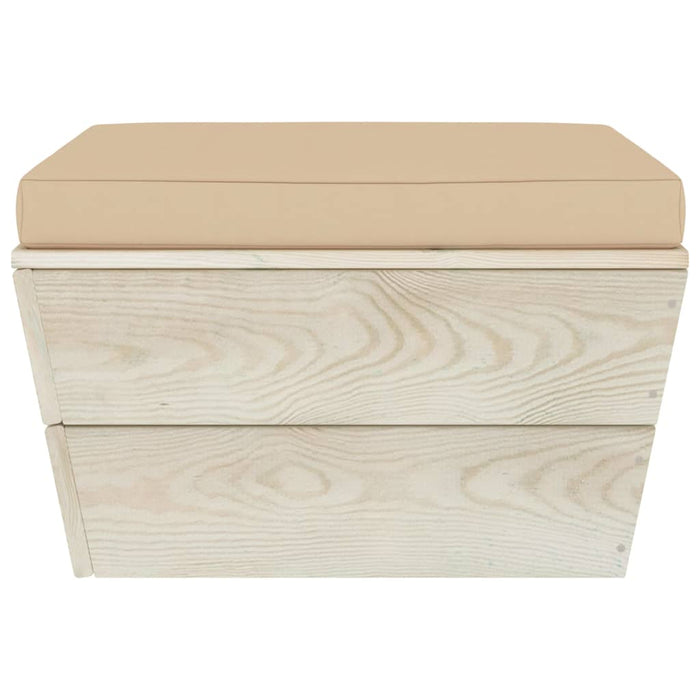 12-tlg. Garten-Sofagarnitur aus Paletten mit Kissen Fichtenholz