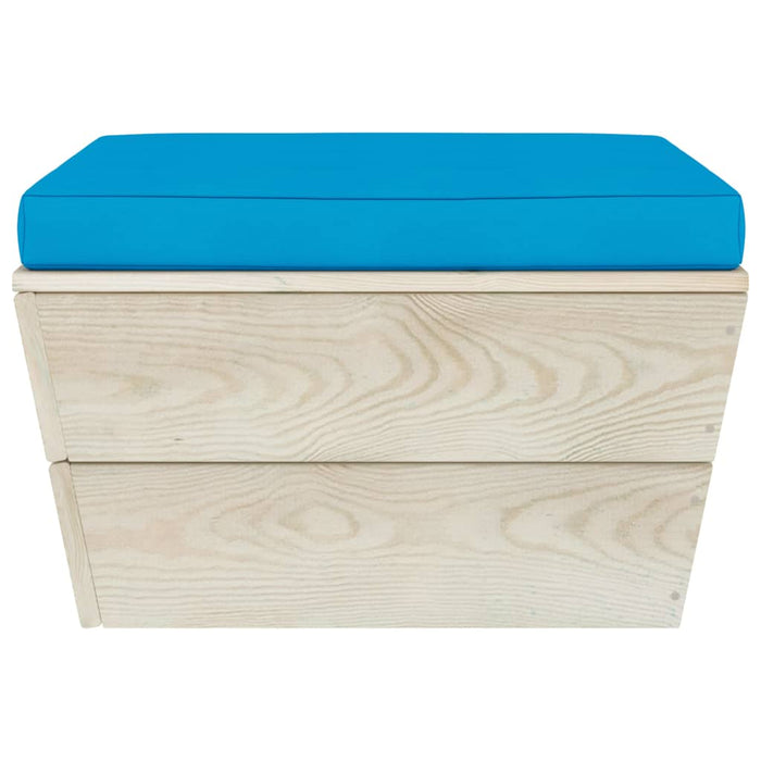 12-tlg. Garten-Sofagarnitur aus Paletten mit Kissen Fichtenholz