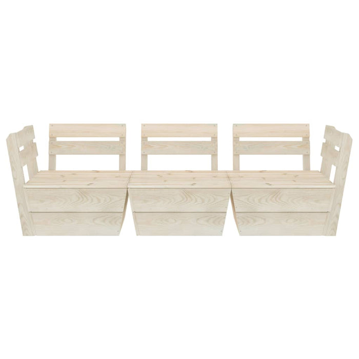 Garten-Palettensofa 3-Sitzer Imprägniertes Fichtenholz