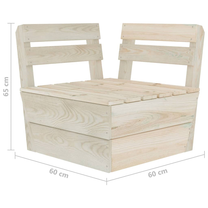 Garten-Palettensofa 3-Sitzer Imprägniertes Fichtenholz