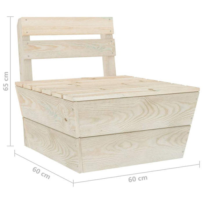 Garten-Palettensofa 3-Sitzer Imprägniertes Fichtenholz