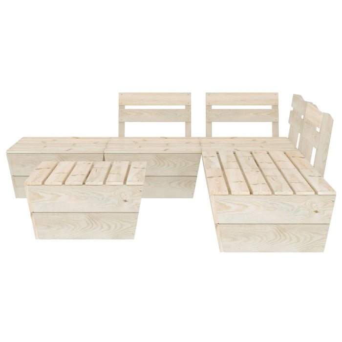 6-tlg. Garten-Paletten-Lounge-Set Imprägniertes Fichtenholz