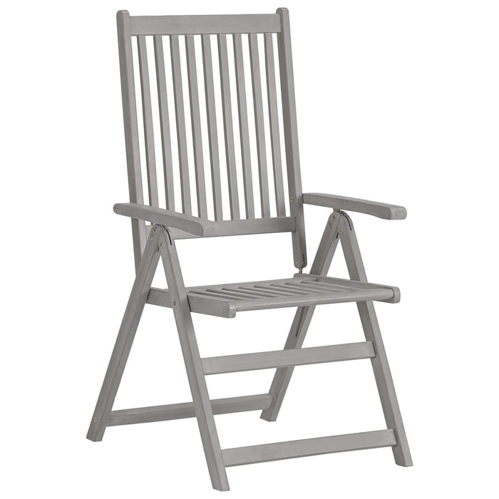 Verstellbare Gartenstühle 3 Stk. mit Auflagen Massivholz Akazie