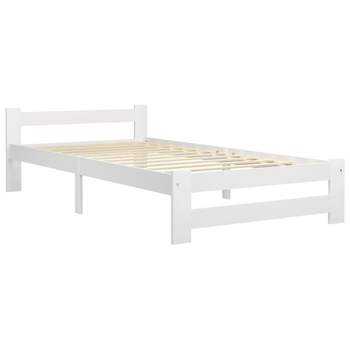 Solid wood bed white pine 100x200 cm