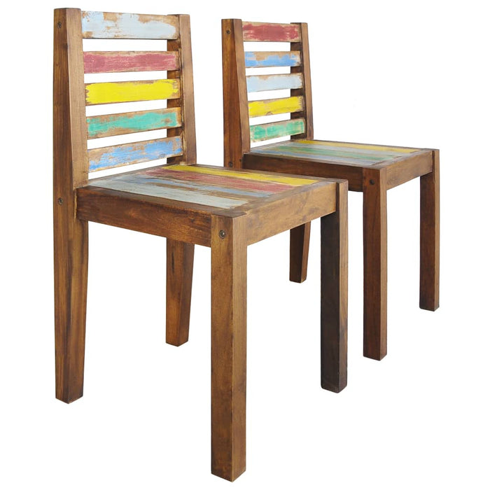 Dining room chairs 2 pieces. Solid reclaimed wood