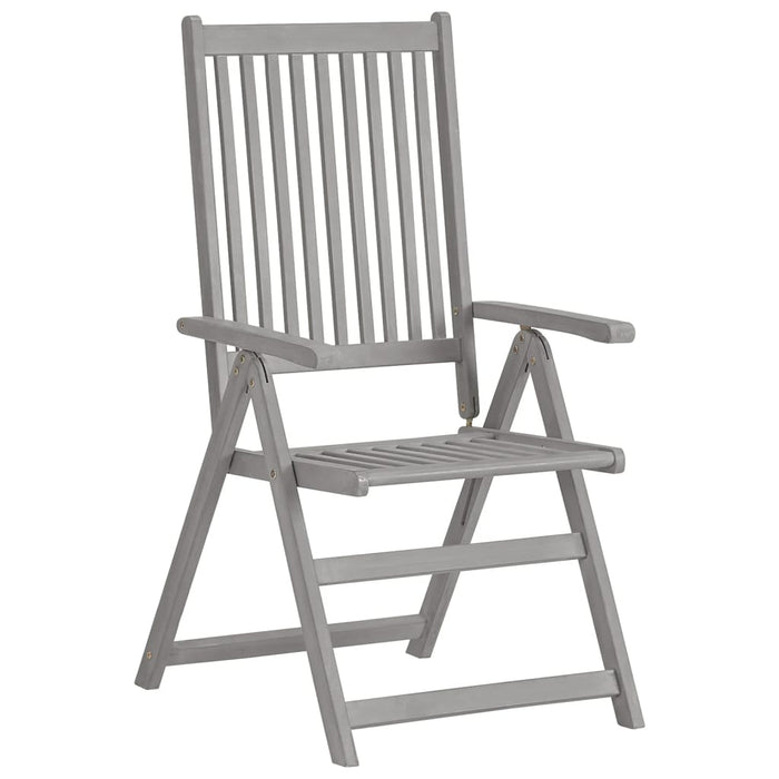 Verstellbare Gartenstühle 6 Stk. mit Auflagen Massivholz Akazie