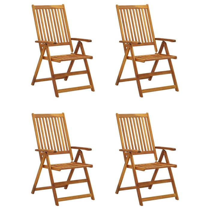 Garten-Liegestühle 4 Stk. mit Kissen Akazie Massivholz