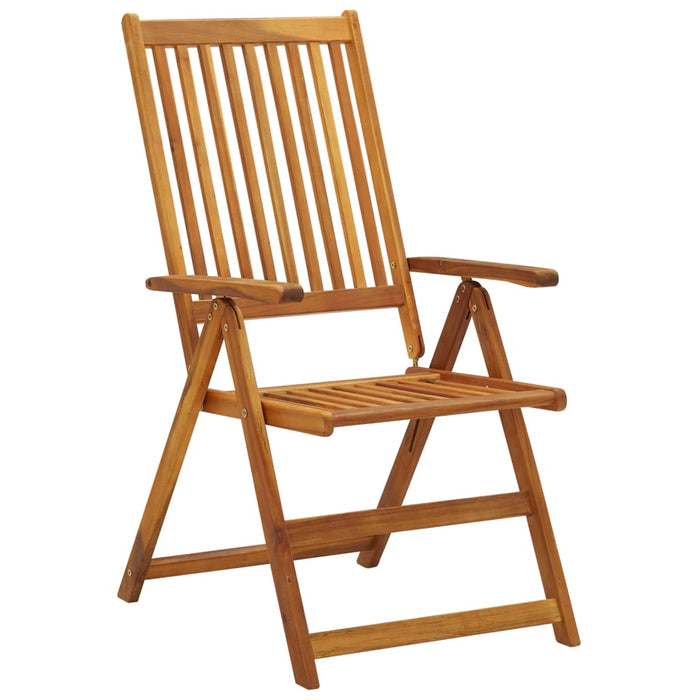 Verstellbare Gartenstühle 4 Stk. mit Auflagen Massivholz Akazie