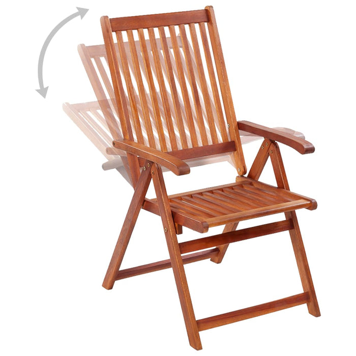 Folding garden chairs 4 pcs. Solid acacia wood