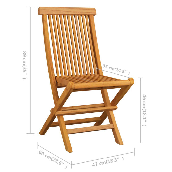 Gartenstühle-Set Nürnberg 6 Stk. 4 Stk. oder 2 Stk. Massivholz Teak Kl
