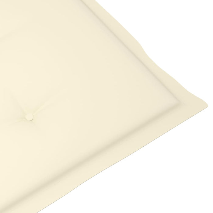 Gartenstühle 4 Stk. mit Creme Kissen Massivholz Teak