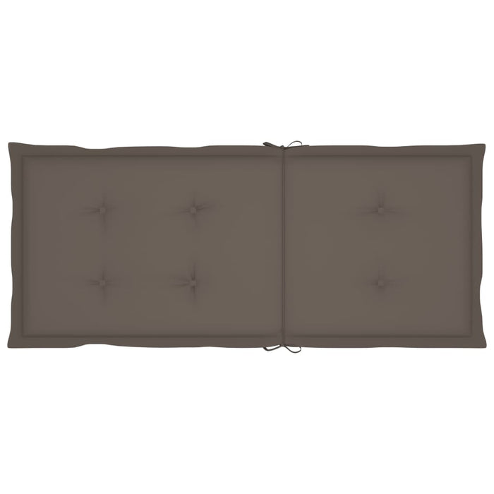 Gartenstühle 4 Stk. mit Taupe Kissen Massivholz Teak