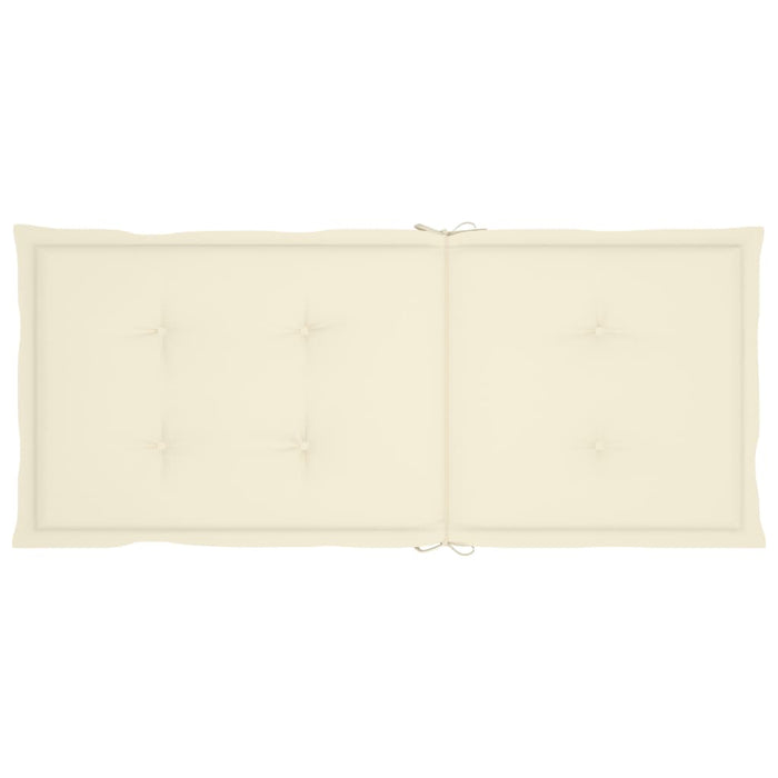 Gartenstühle 6 Stk. mit Creme Kissen Massivholz Teak