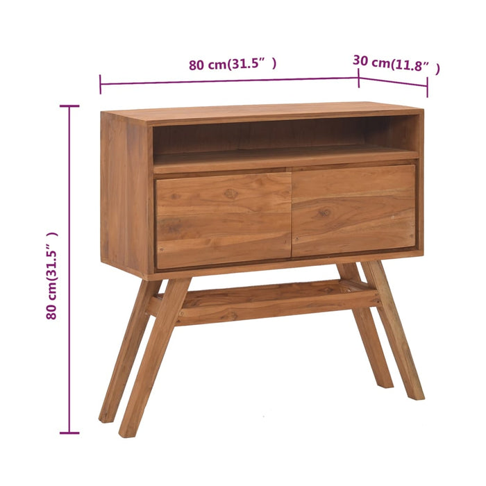 Konsolentisch 80x30x80 cm Teak Massivholz