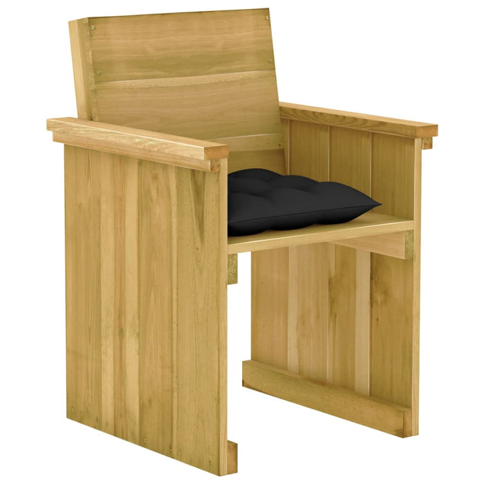 5-tlg. Garten-Essgruppe mit Kissen Imprägniertes Kiefernholz